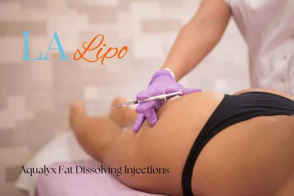 Woman having fat dissolving injections Birkenhead on thighs