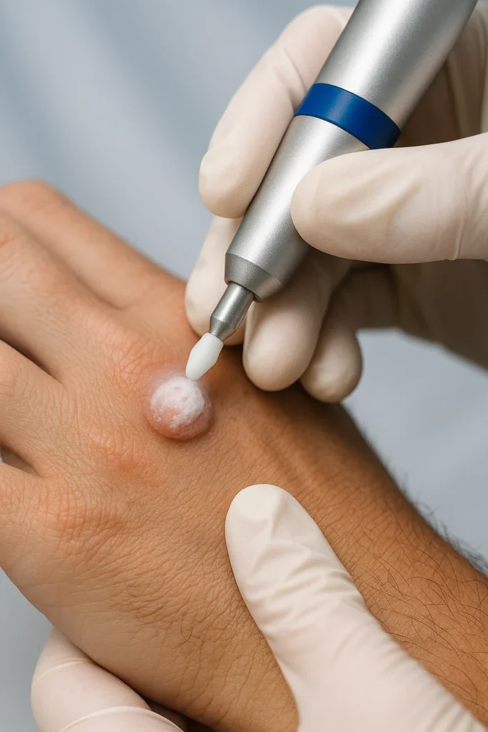 example of wart removal Birkenhead using cryopen