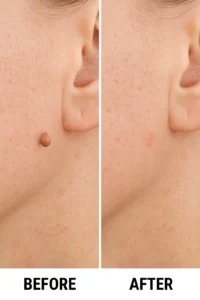 Skin tags removal Birkenhead before and after