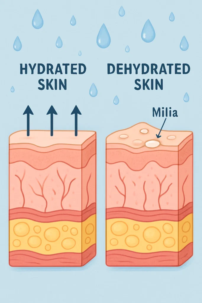 The importance of hydration and milia production Birkenhead