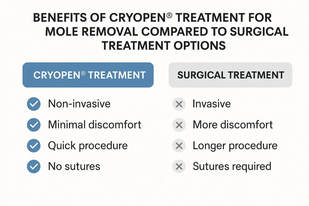 Benefits of facial mole removal Birkenhead - call our team today to book a consultation