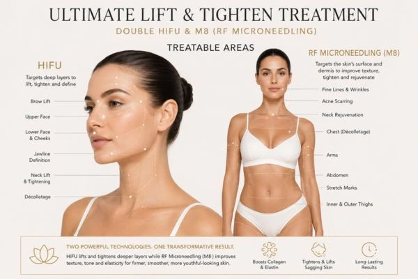 Areas of the body that can be treated - ultimate skin tighten treatment Birkenhead