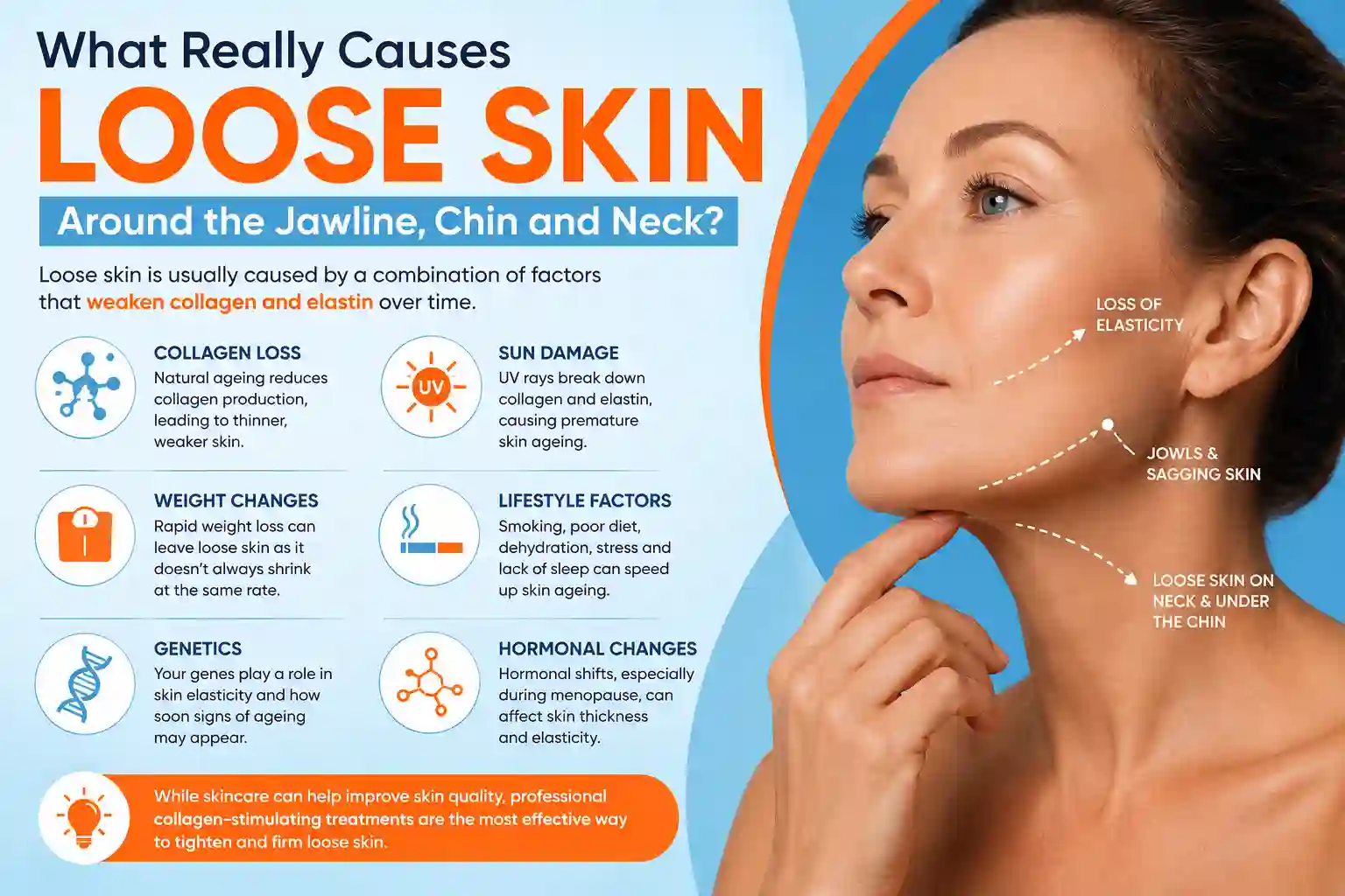 What Really Causes Loose Skin Around the Jawline, Chin and Neck Birkenhead?